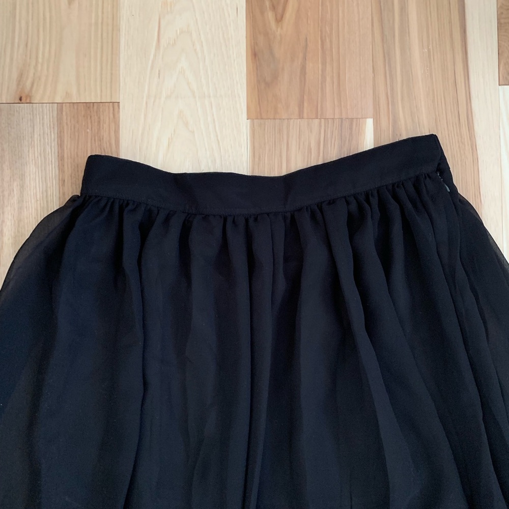 Maxi black sheer skirt